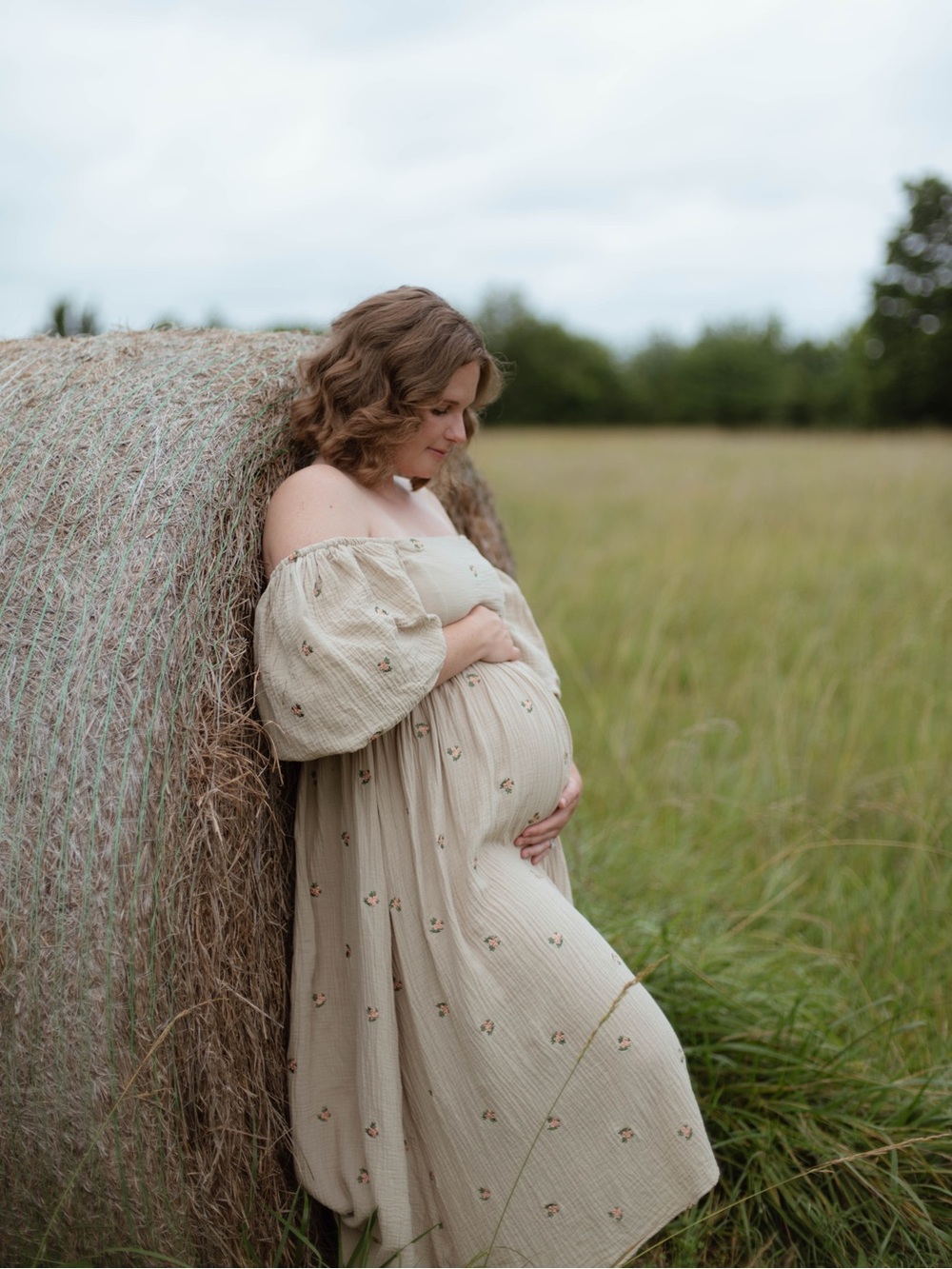 Pink Blush Maternity Midi Dress